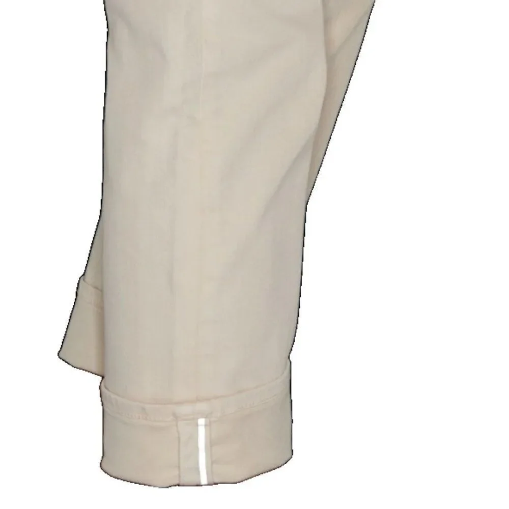 Athleta Sculptek Flex Straight Leg Ankle Stretch Denim Jean in Bone Size 16